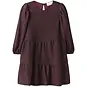 Name It Jurk glitter Risilk (burgundy)