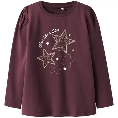 Longsleeve Star (burgundy)