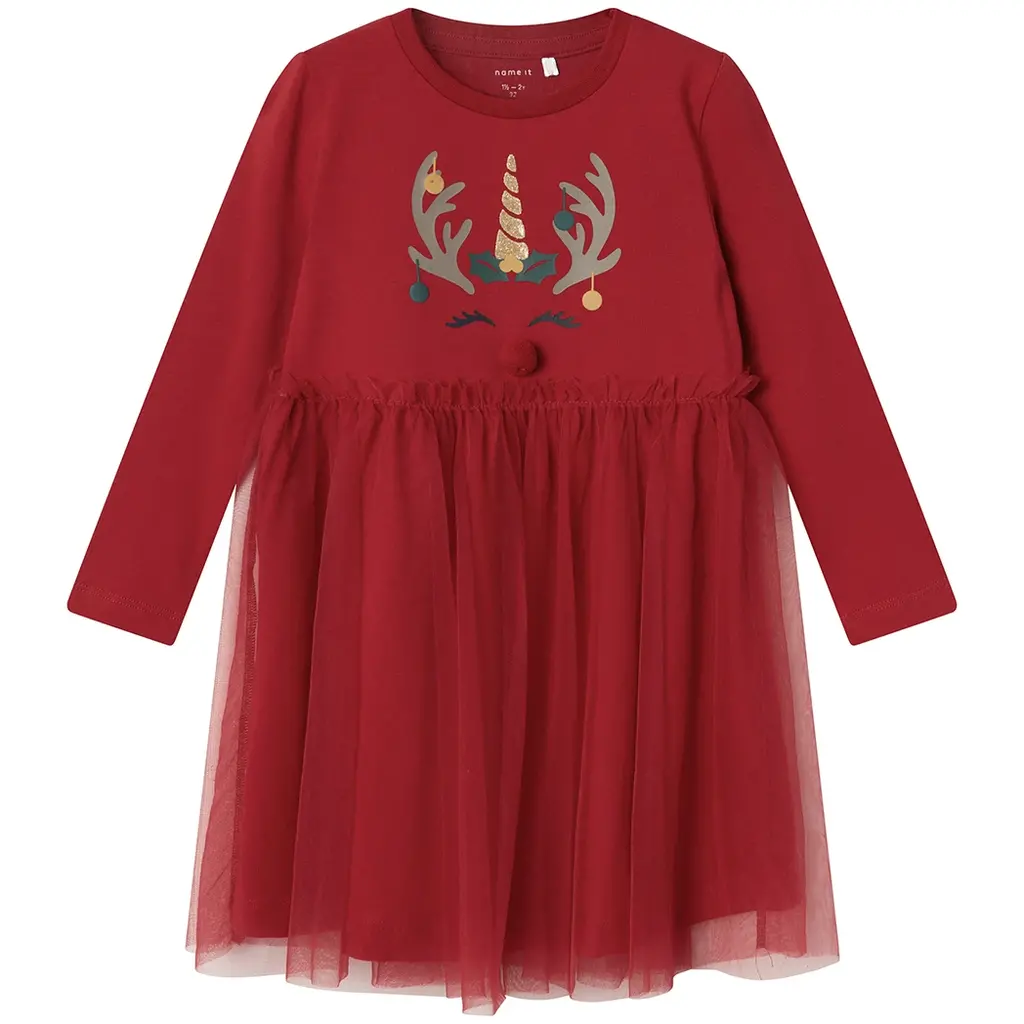 KERST jurk Jul (jester red)