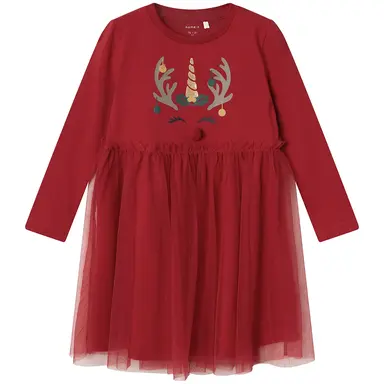 KERST jurk Jul (jester red)