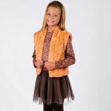 Gilet Georgie teddy (tangerine)