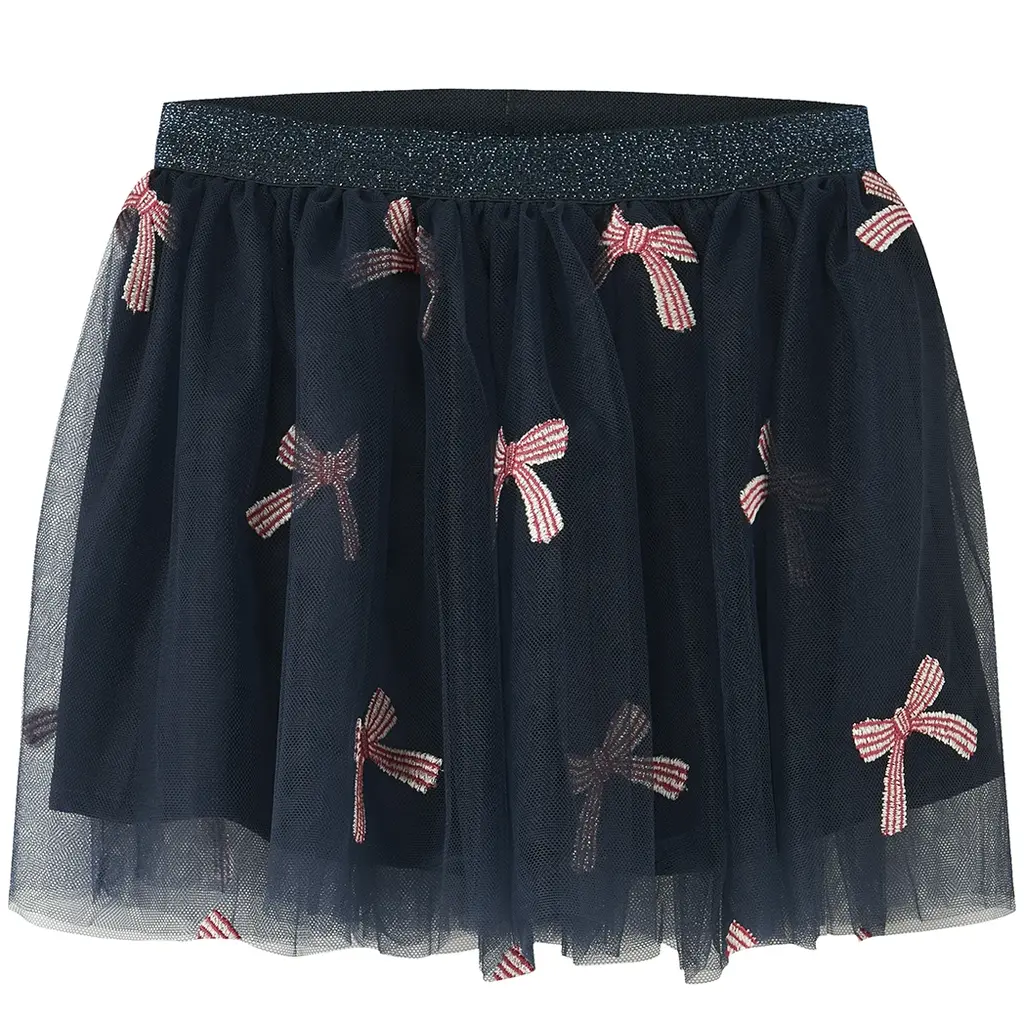 KERST rokje tulle Veross (navy blazer christmas bow)