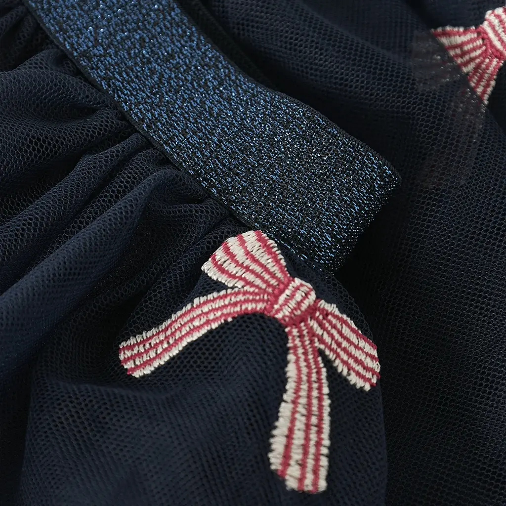 KERST rokje tulle Veross (navy blazer christmas bow)