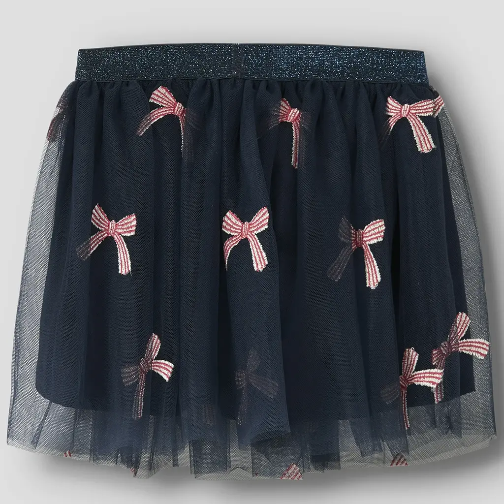 KERST rokje tulle Veross (navy blazer christmas bow)