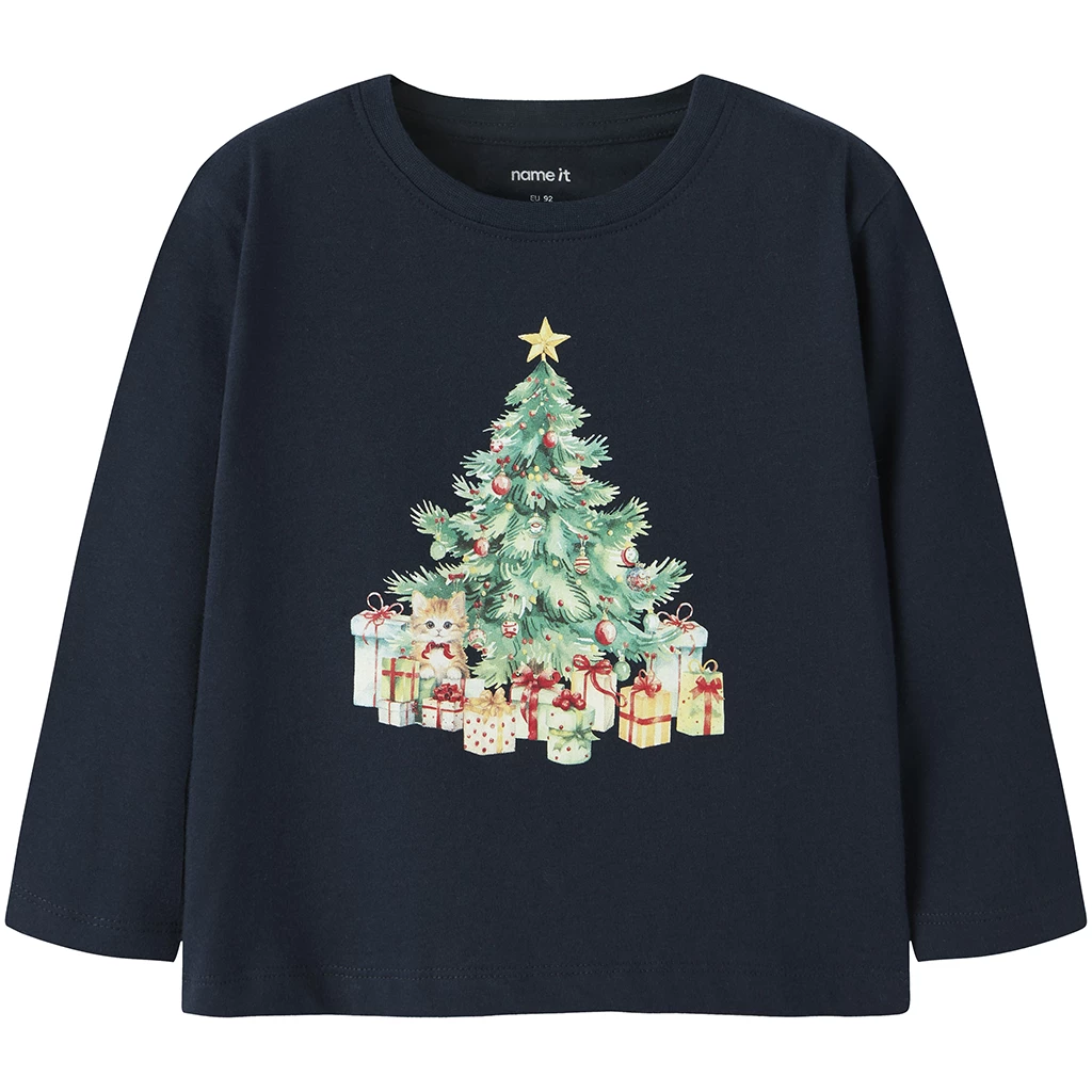 Name It-collectie KERST longsleeve Vosmas (navy blazer xmas tree)