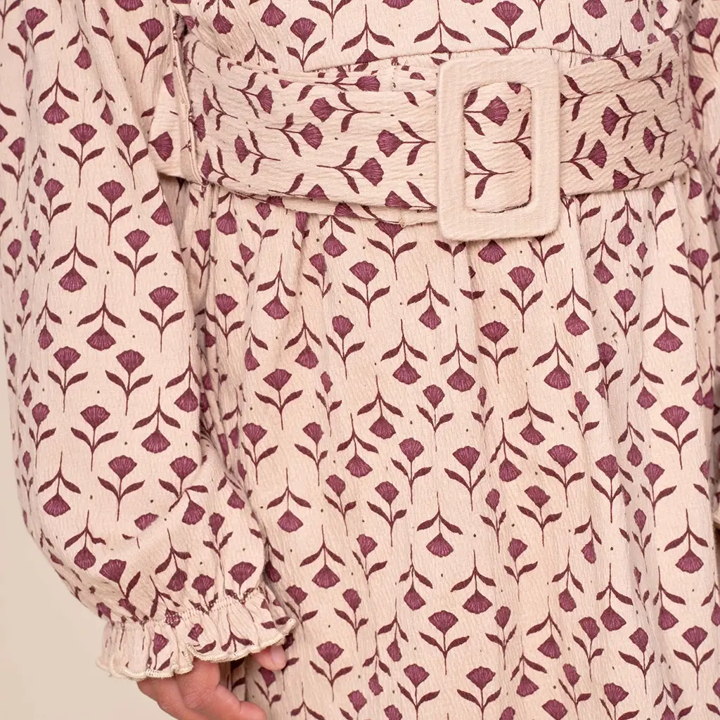 Jurk Valente (aop sand flower)