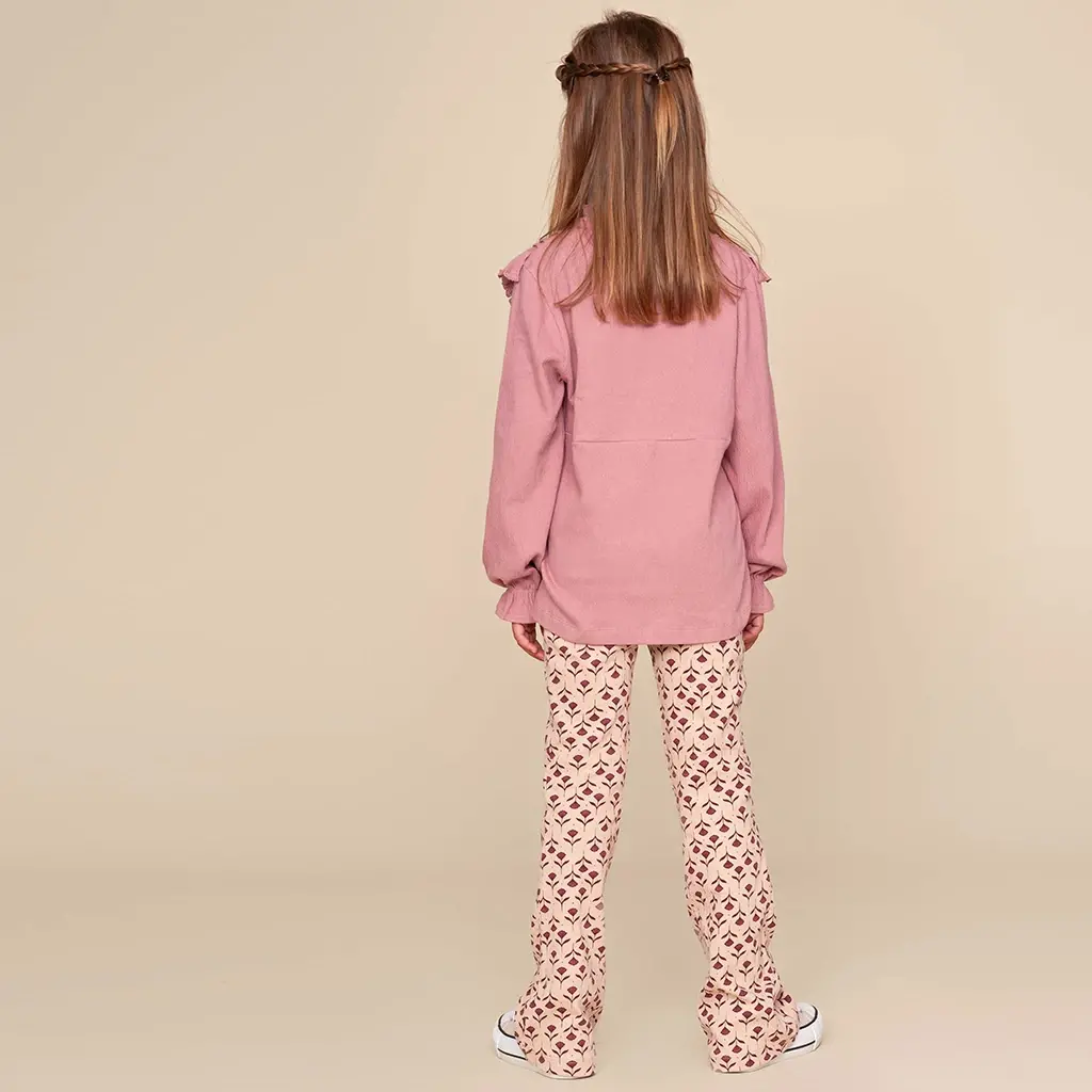 Broek Virginia flared (aop sand flower)