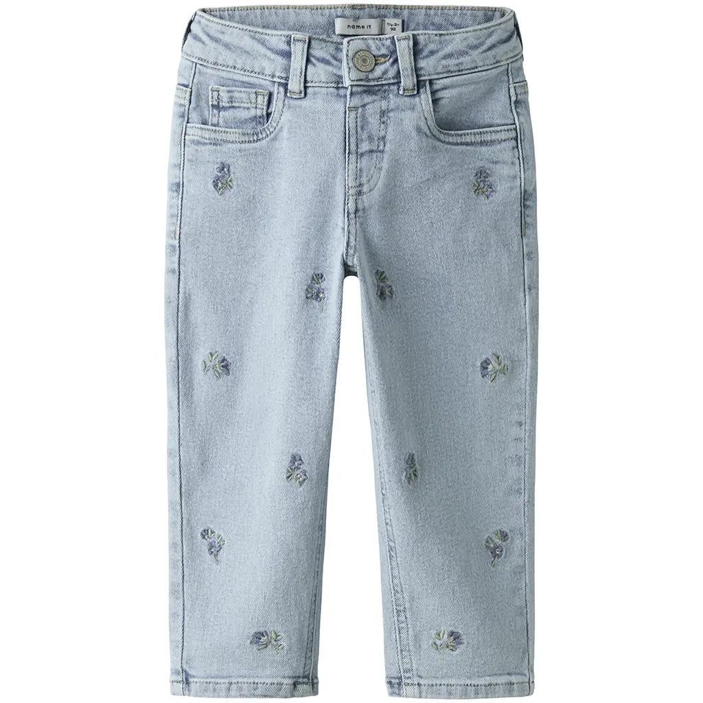 Jeans MOM FIT Bella (light blue flowers)