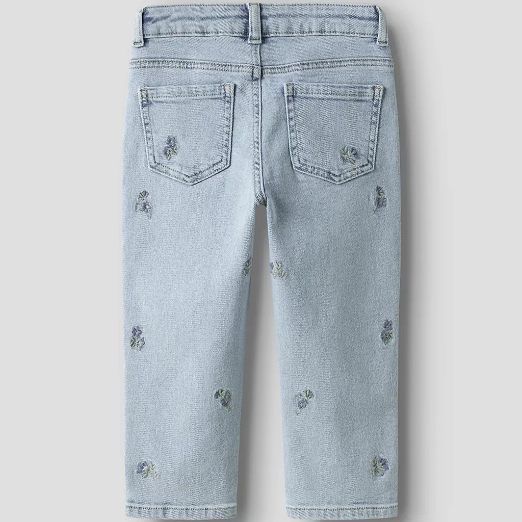 Jeans MOM FIT Bella (light blue flowers)