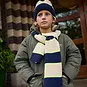 Tumble 'N Dry Set muts en sjaal stripes (navy blazer)