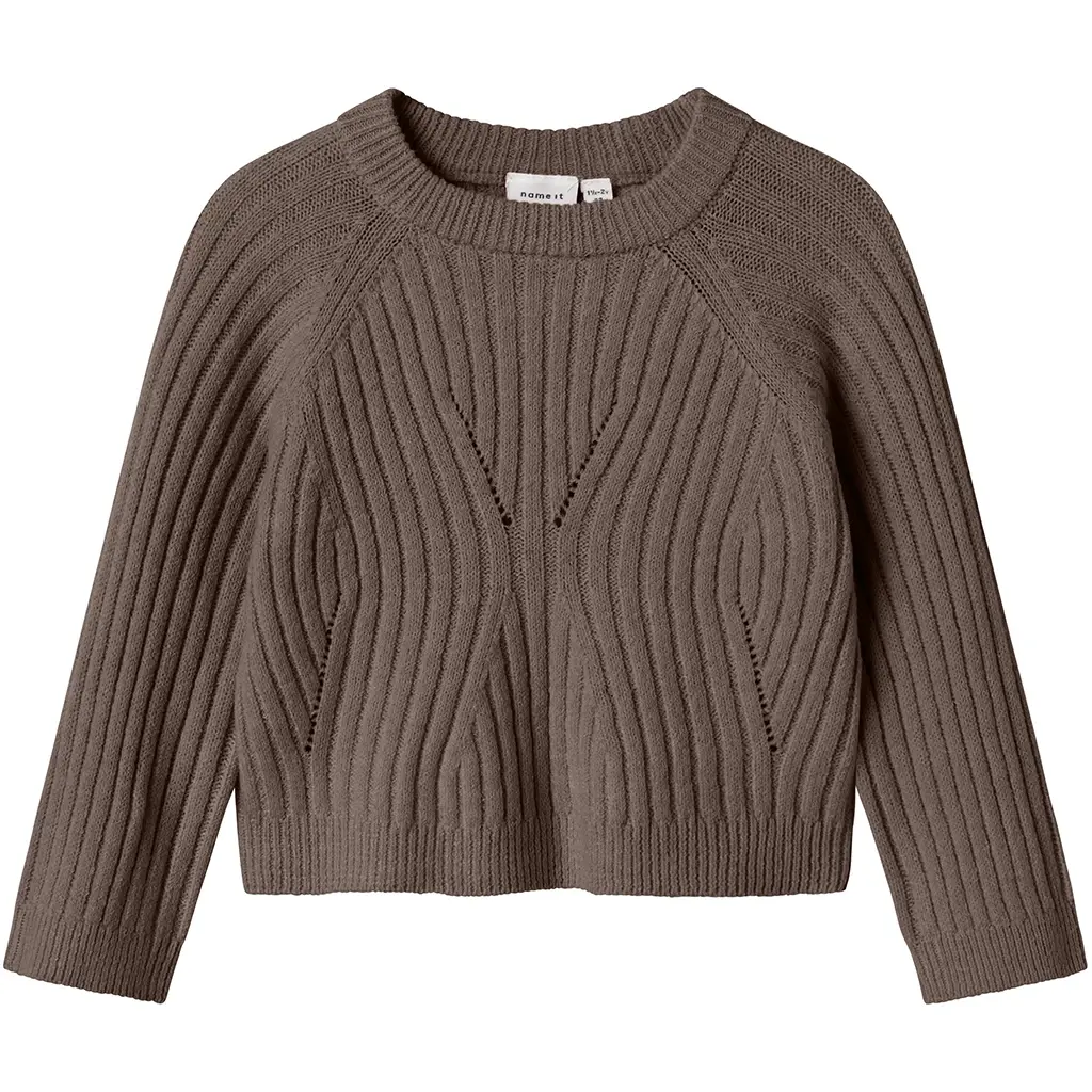 Gebreide trui Rikine (coffee quartz)