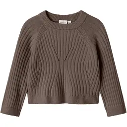 Gebreide trui Rikine (coffee quartz)