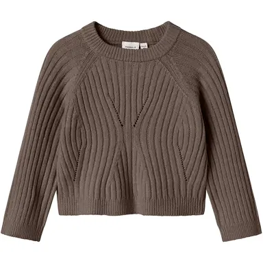 Gebreide trui Rikine (coffee quartz)