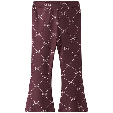 Broek FLARED Ramoura (burgundy)