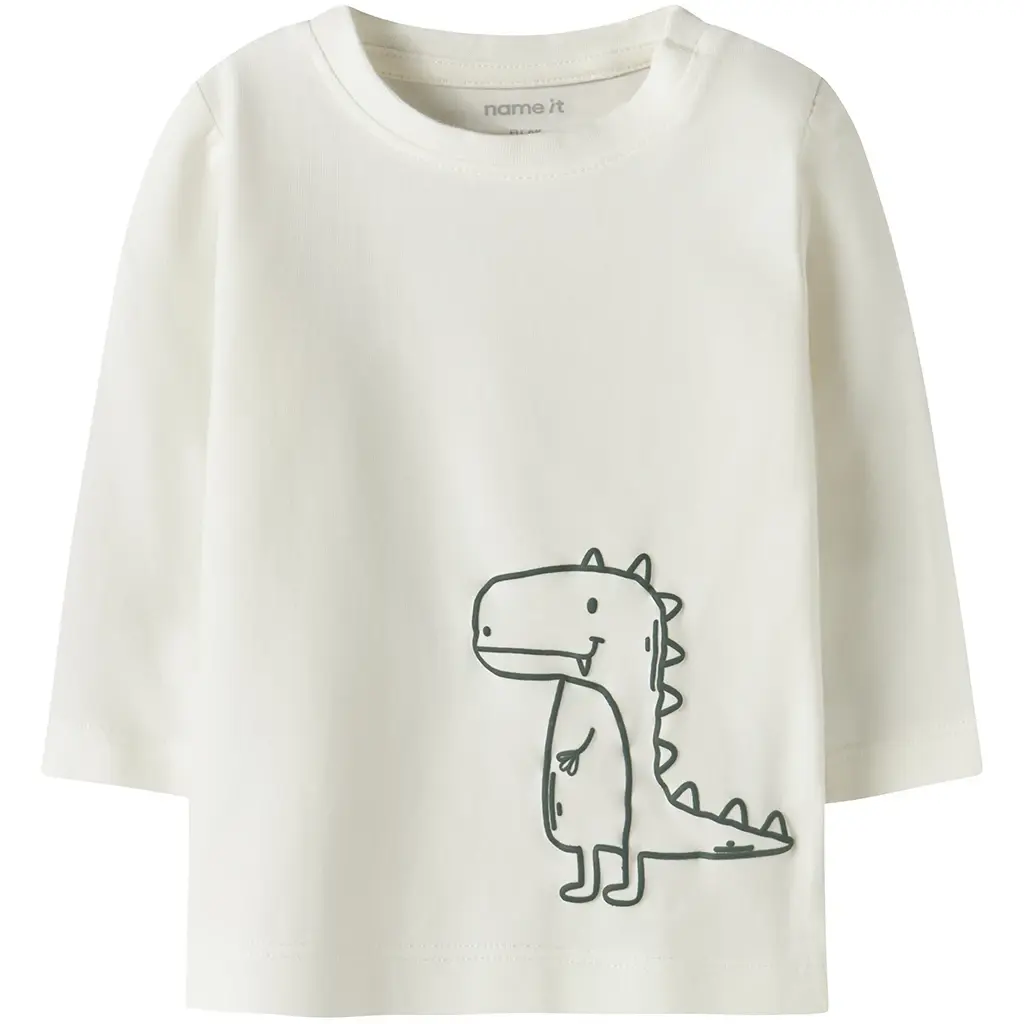 Longsleeve Vobbi (cloud dancer dino)