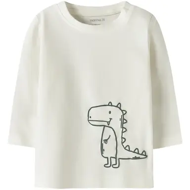 Longsleeve Vobbi (cloud dancer dino)