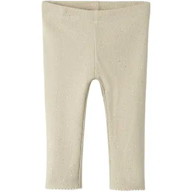 Broekje/legging rib glitter Rosally (cement)