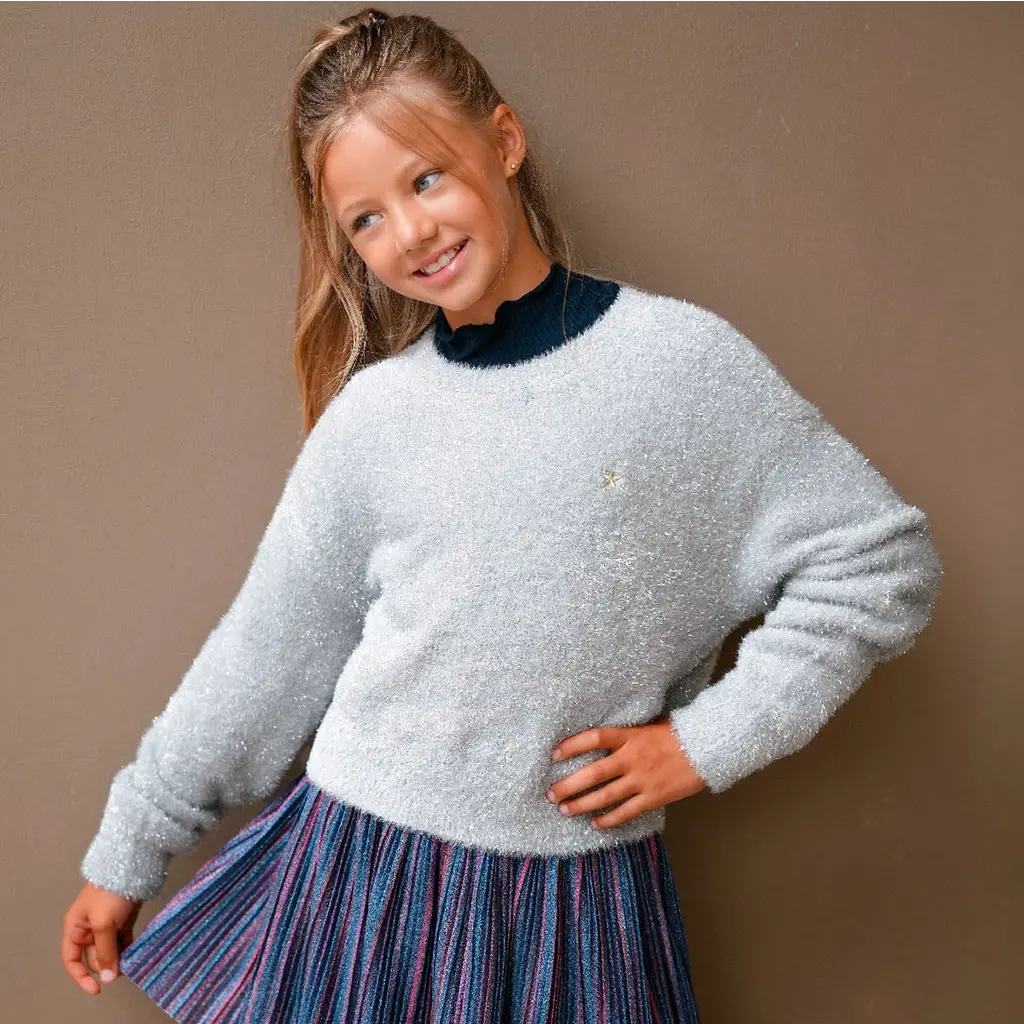 Zacht gebreide trui Do (silver)