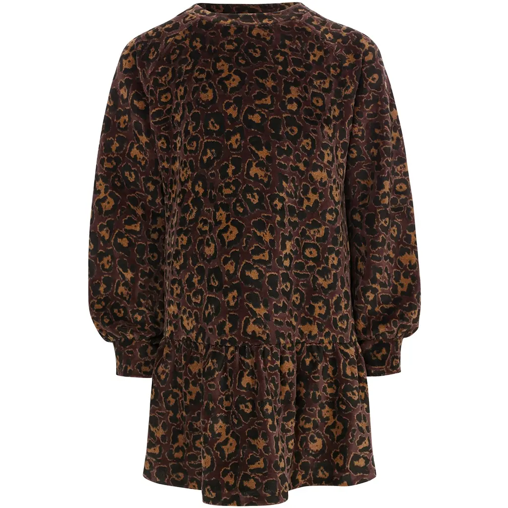 Jurk velvet (velvet leopard)