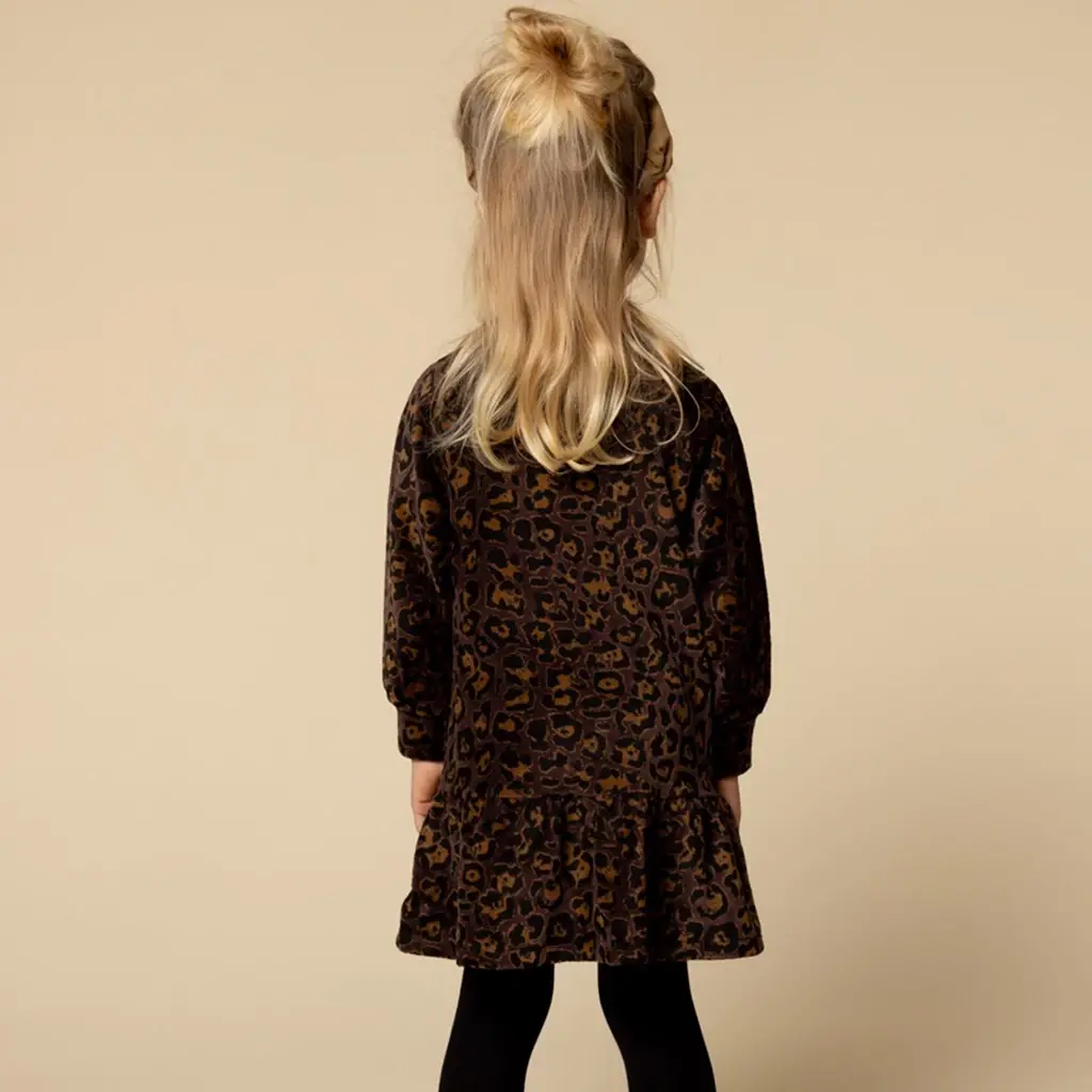 Jurk velvet (velvet leopard)