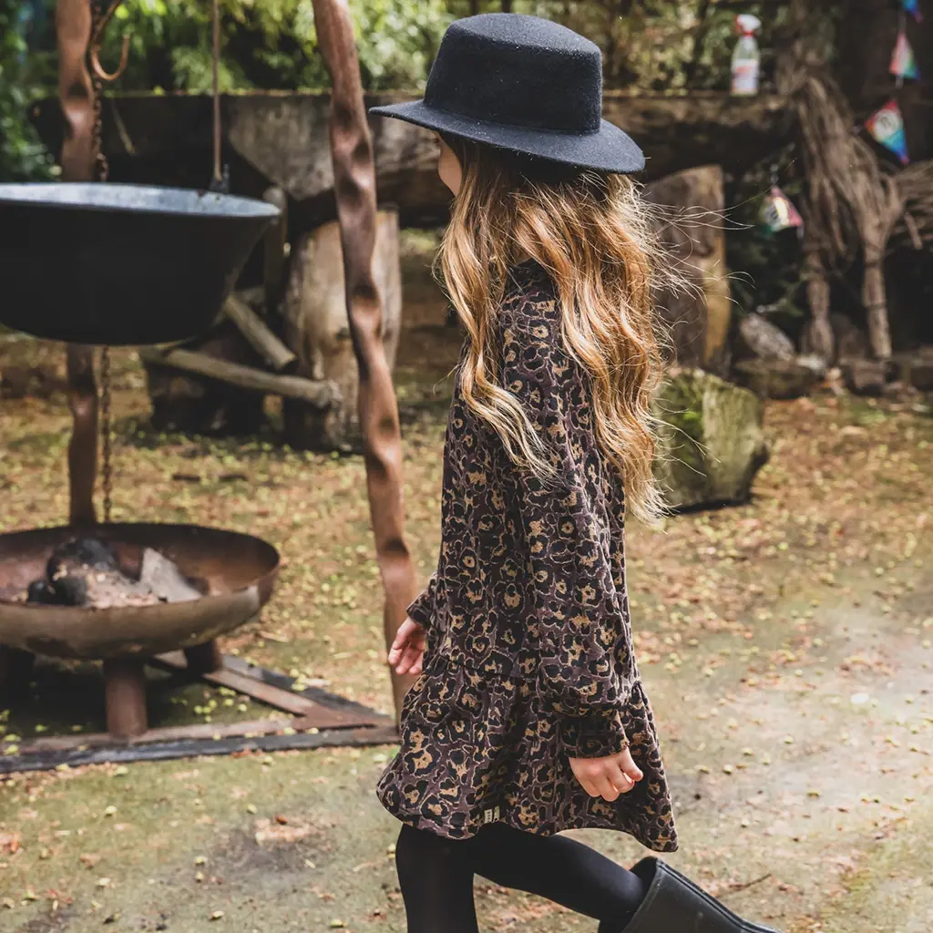 Jurk velvet (velvet leopard)