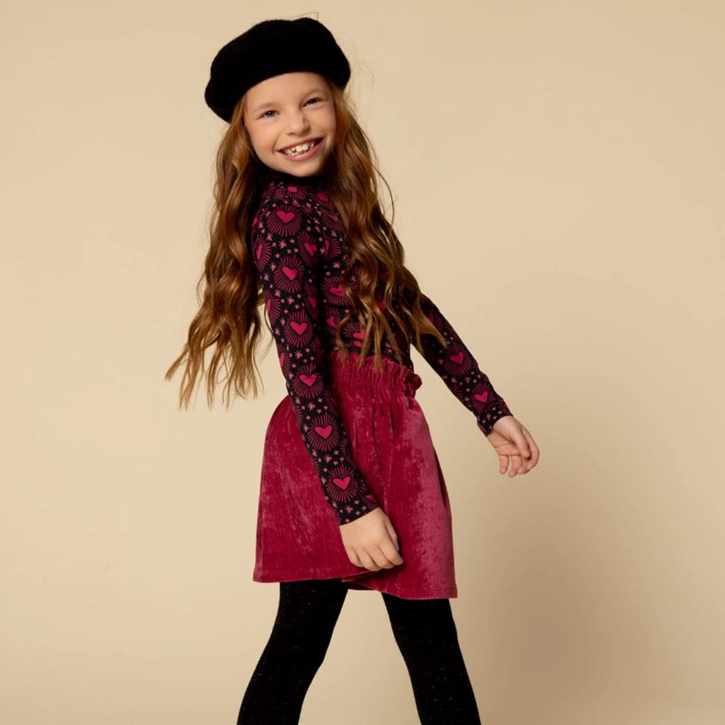 Looxs-collectie Rokje velvet (pink rose)