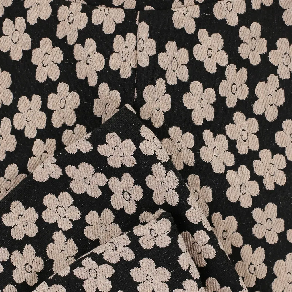 Broek flared (flowerfield black)
