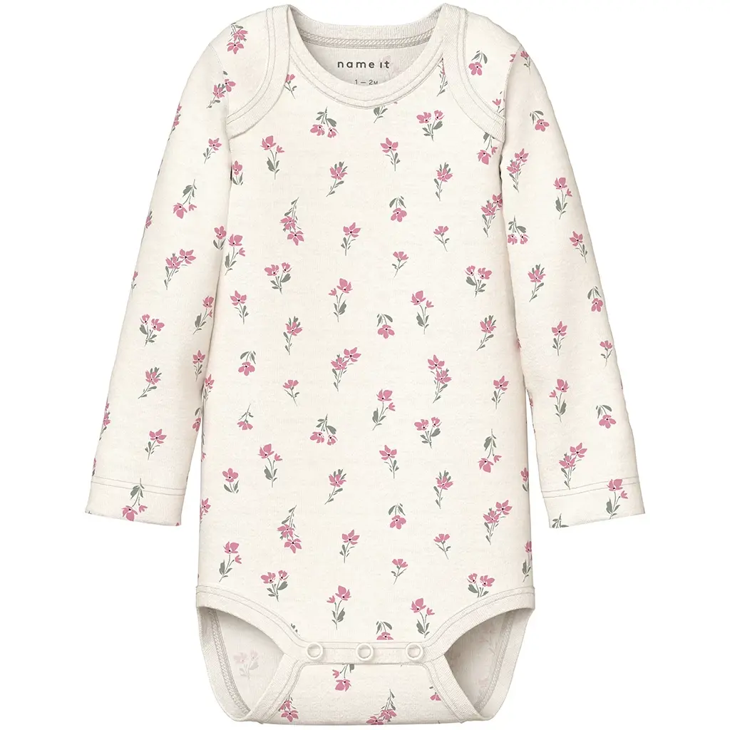 Drie rompertjes Flower (jet stream/lilac marble/cashmere rose)