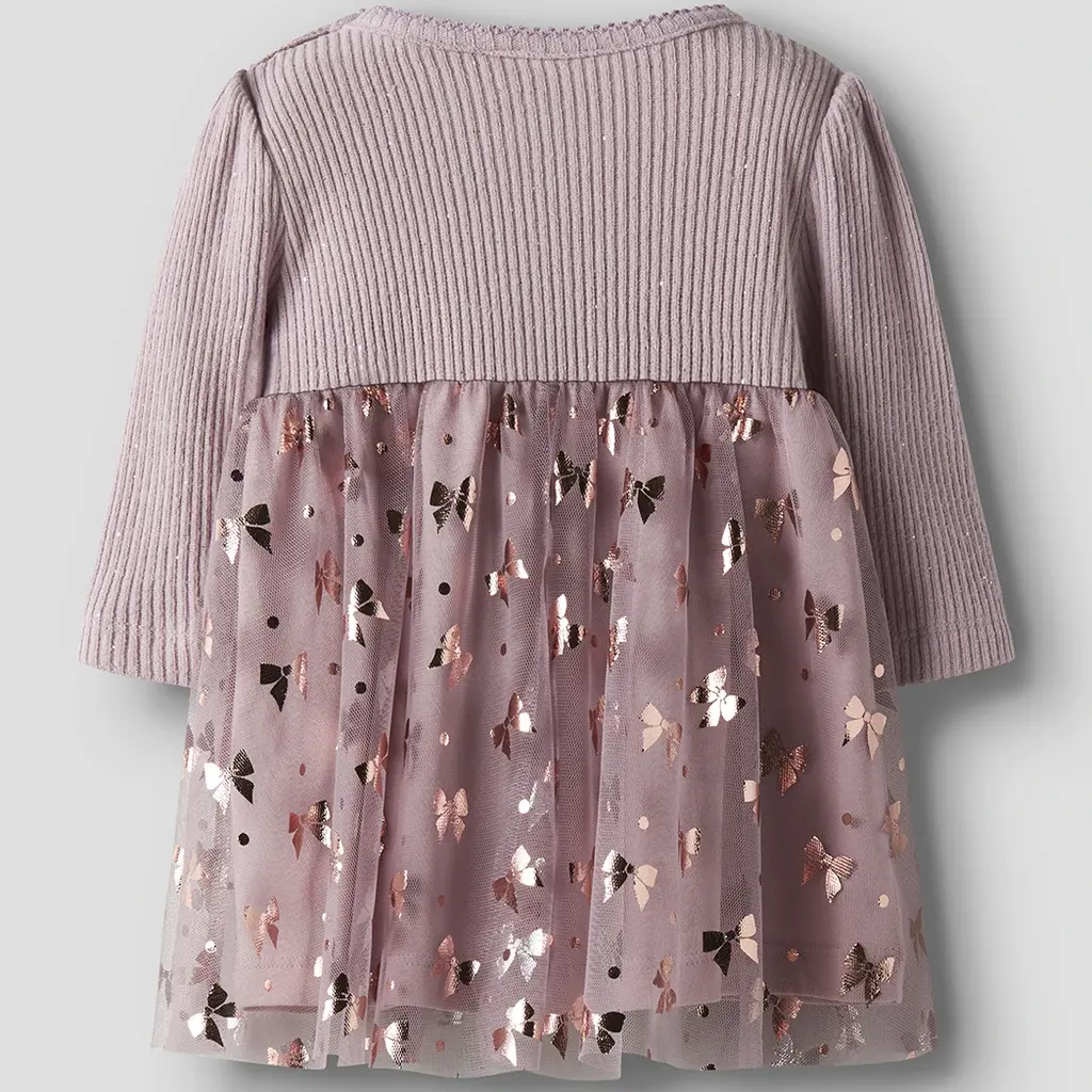 Jurkje rib glitter Rosally (keepsake lilac)