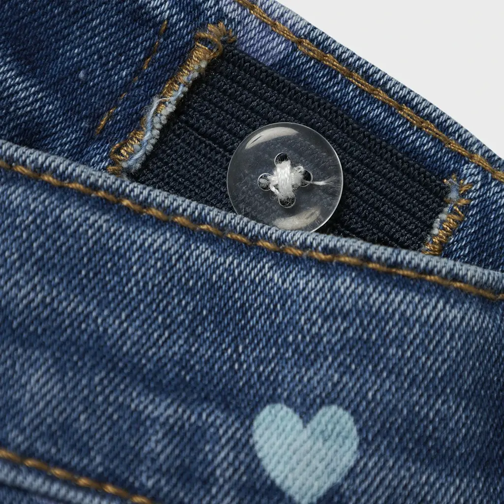 Jeans MOM FIT Bella (denim blue hearts)
