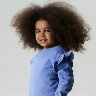 Trui sweat ruffles Tilde (persian jewel)