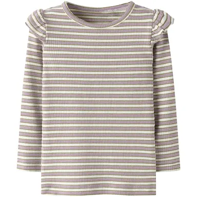 Longsleeve rib ruffle Taias (dawn pink/cloud dancer)