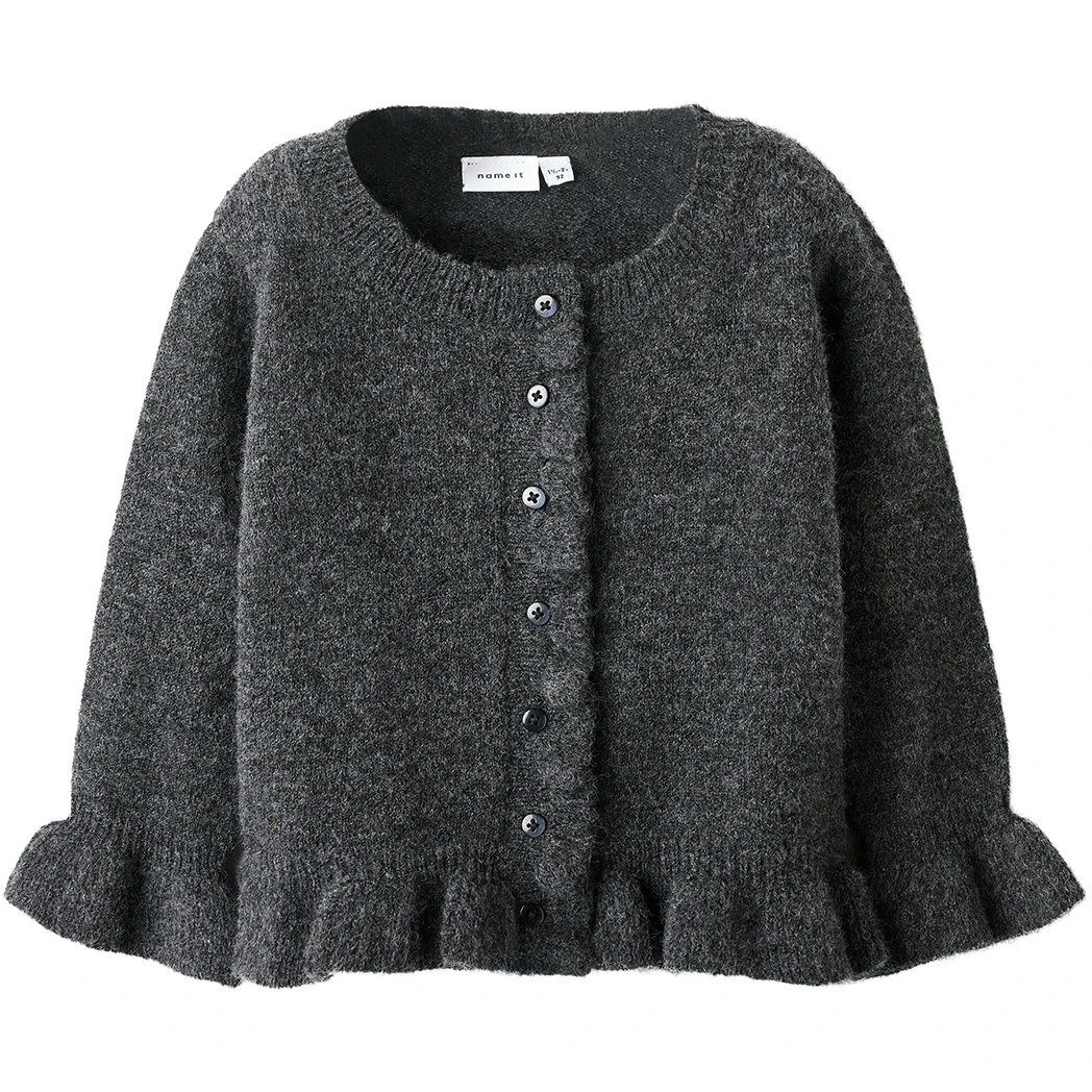 Name It-collectie Gebreid vestje (dark grey melange)