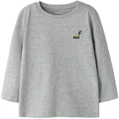 Longsleeve Vimpel (grey melange excavator)