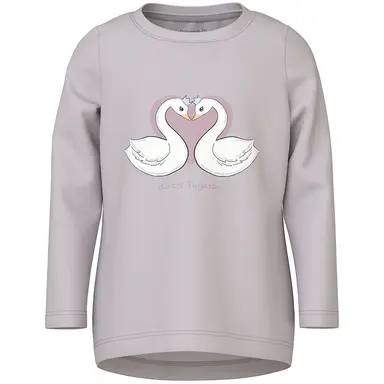 Longsleeve Vix (lilac marble swan heart)