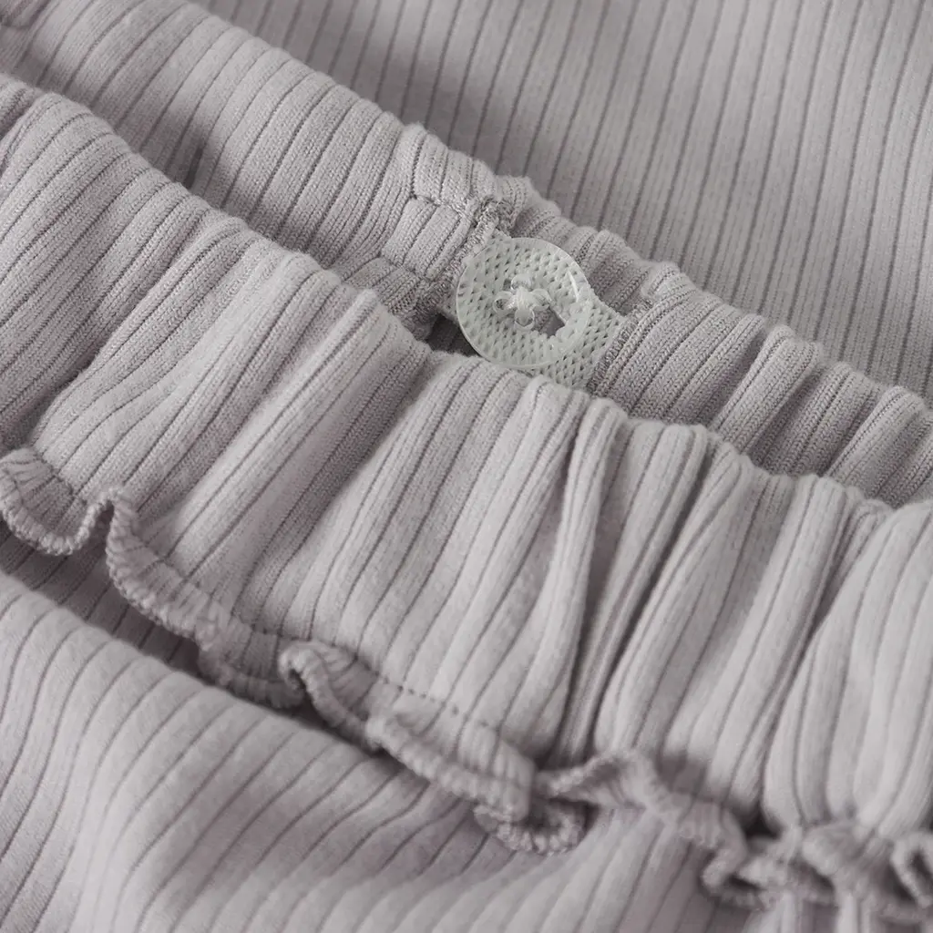 Broek rib WIDE LEG Tella (lilac marble)