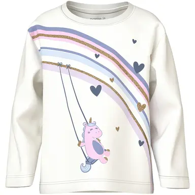 Longsleeve Valiane (cloud dancer unicorn rainbow)