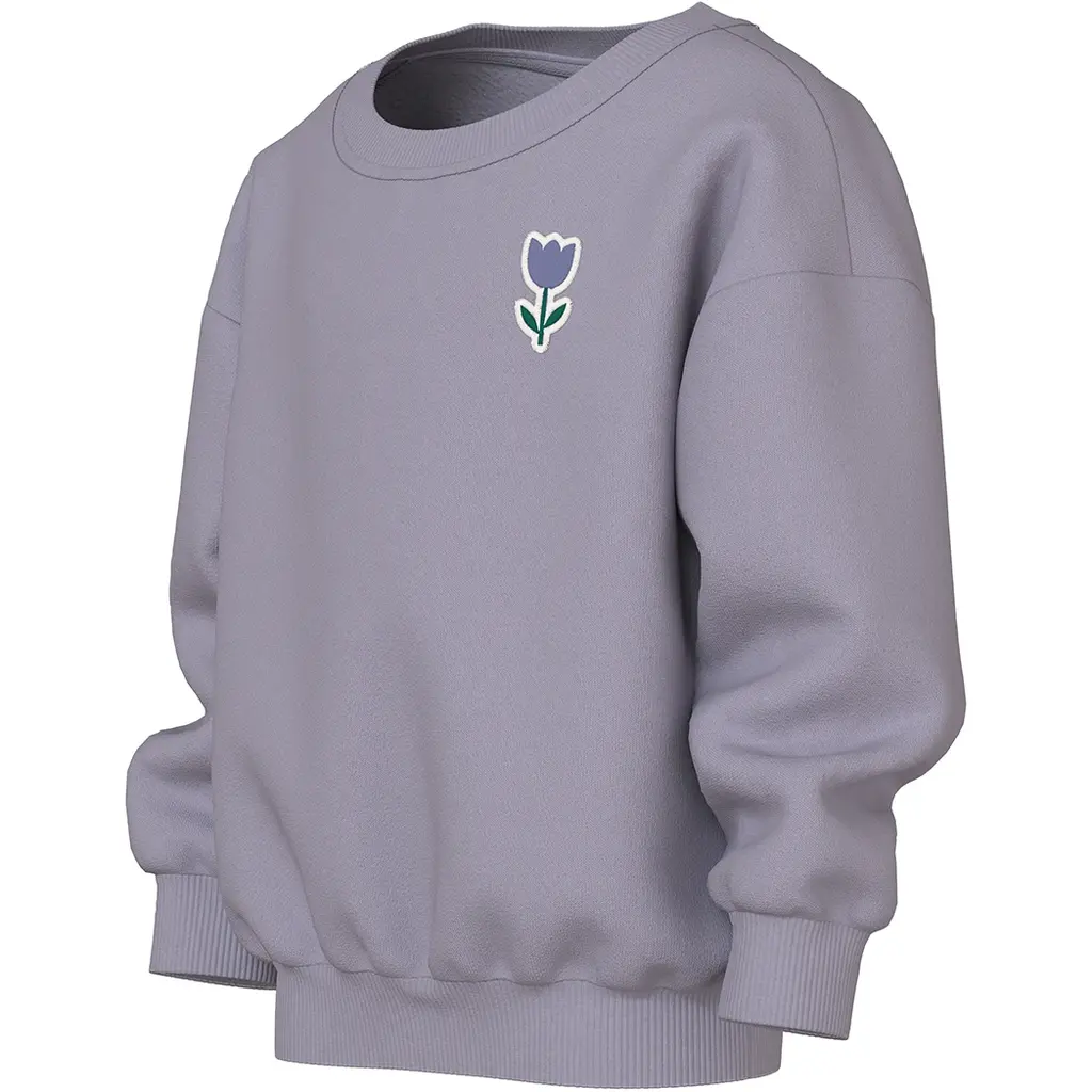 Trui sweat Vallene (lavender gray tulip)