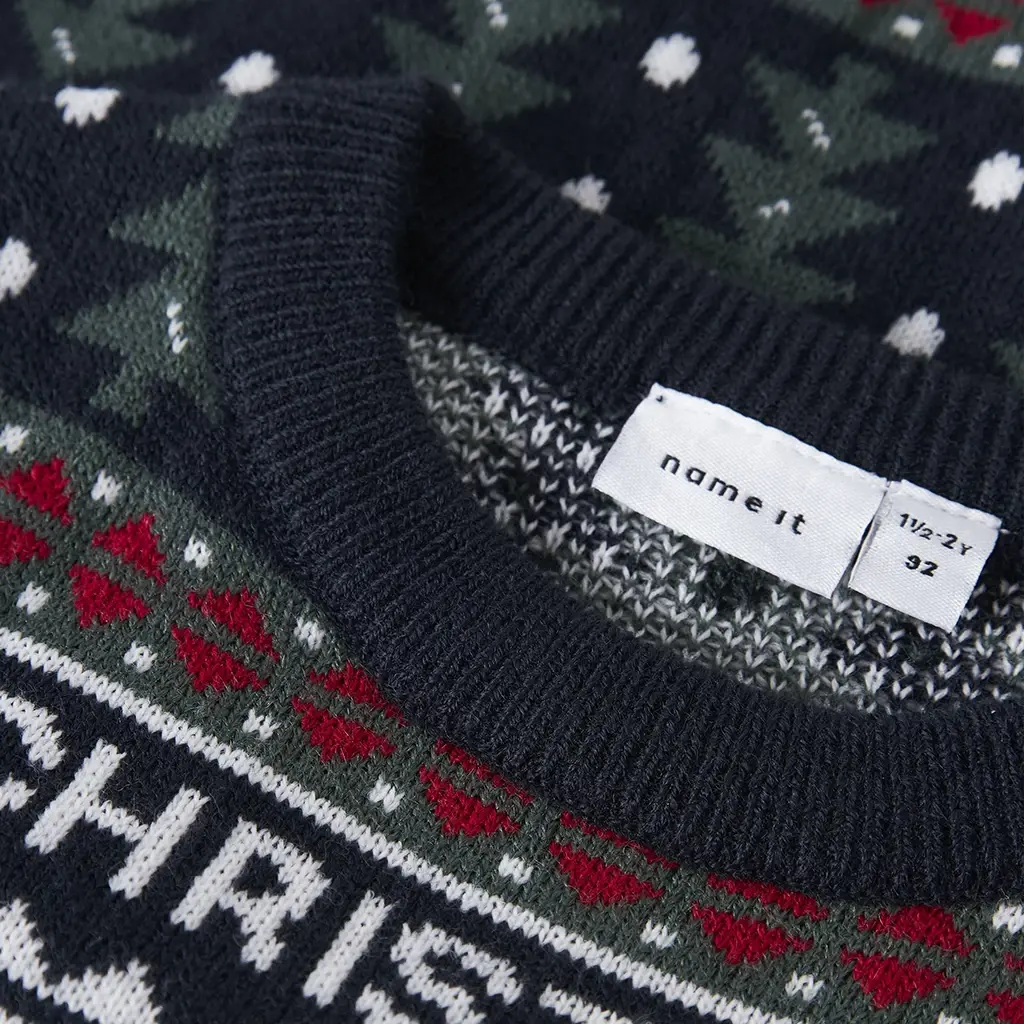 KERST gebreide trui Rastokka (dark sapphire)