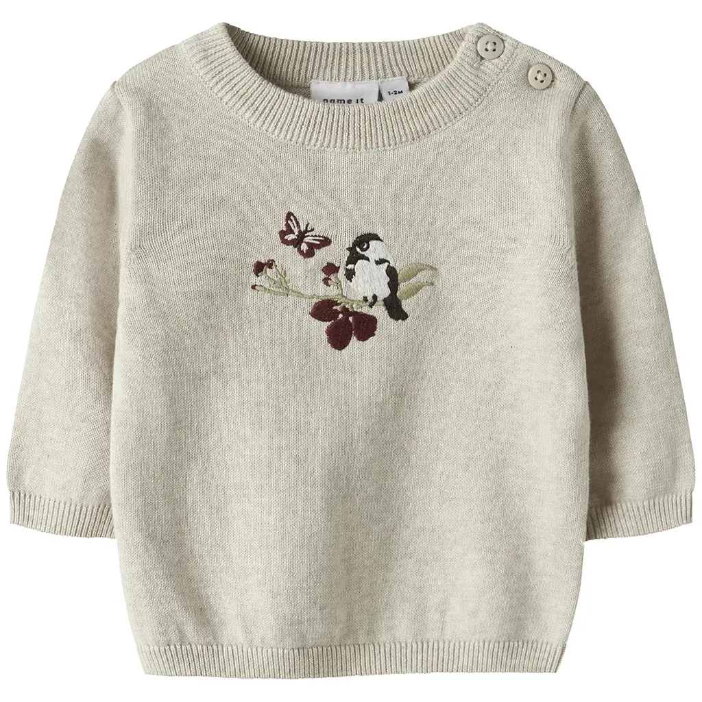 Gebreid truitje Bird (peyote melange)