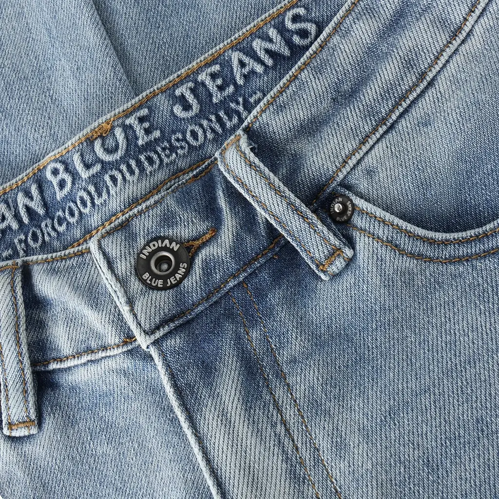 Spijkerbroek straight fit (used medium denim)