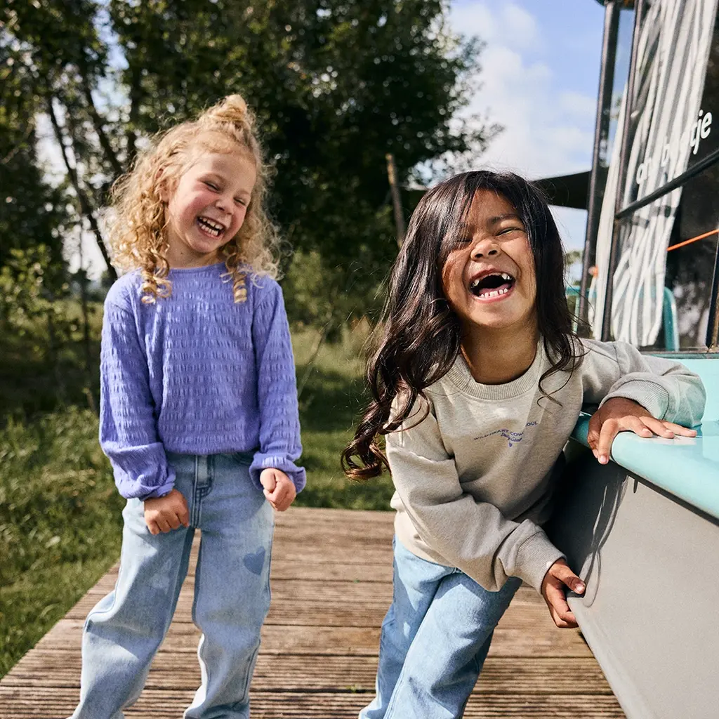 Trui Backprint (creme grey melange)