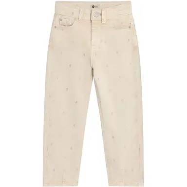 Broek mom fit washed (sandshell)