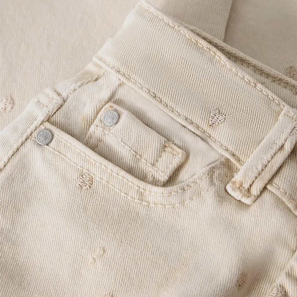 Broek mom fit washed (sandshell)