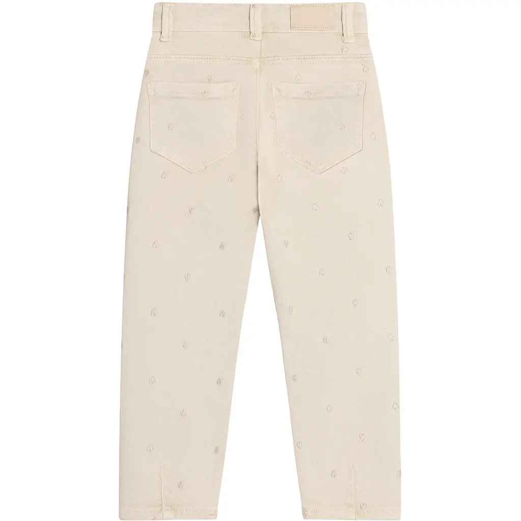 Broek mom fit washed (sandshell)