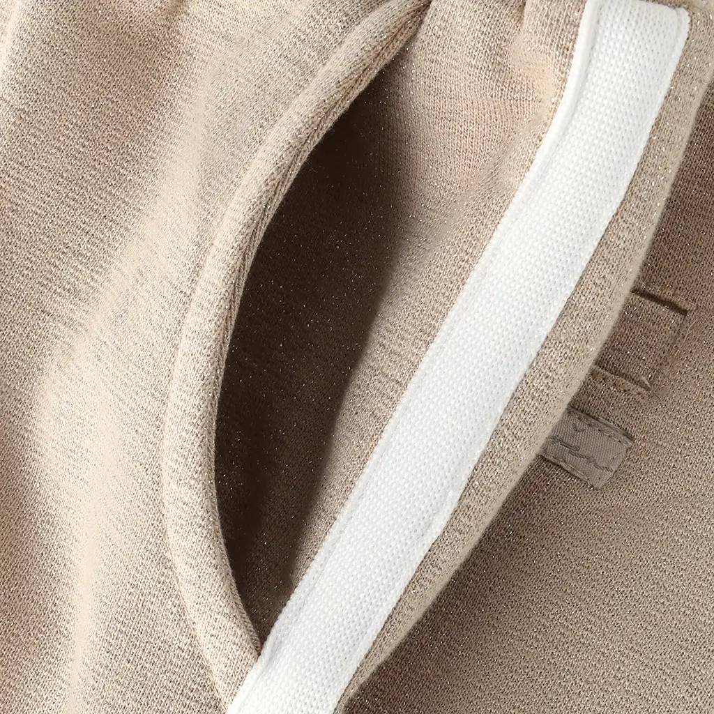 Broek wide fit glitter (latte sand)