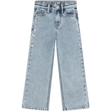 OP=OP! Spijkerbroek wide fit studs (blue denim)