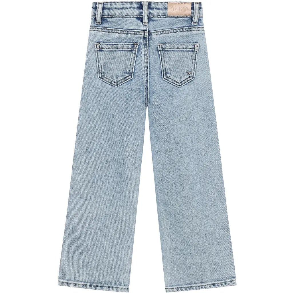 Spijkerbroek wide fit studs (blue denim)