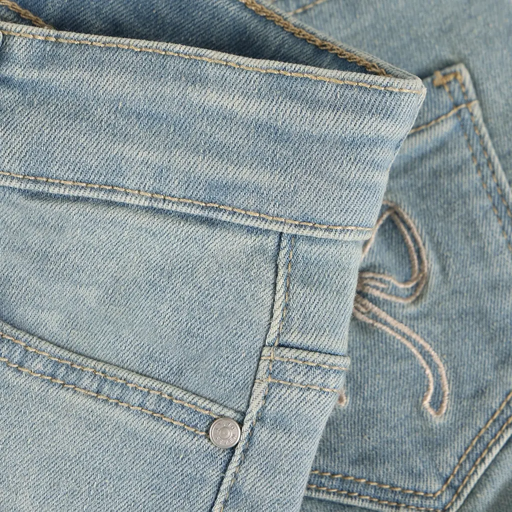 Spijkerbroek flared bow (medium blue denim)