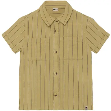 Overhemd stripe (pale olive green)